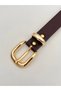 Bitter Brown Gold Buckle Bridge Women's Belt, Jacket Belt, Trouser Belt, Dress Belt - 4