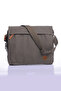 Gk12 Canvas (Cotton) Postman Horizontal Crossbody Bag Khaki - 2