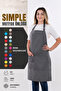 Simple kitchen apron with adjustable strap - 3