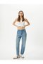 Mom Jeans Standard Waist Chain Detailed Pocket Cotton - Mom Jean - 2
