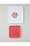 Bright Parade Melamine 2-Piece Non-Slip Tray 33-24 cm Red