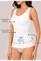 Women's Strappy Athlete Seamless Corset – Body-Hugging, Flexible and Comfortable Everyday Undergarment - White 1180 - 3