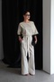 Contrast Striped T-Shirt and Pants Premium Linen Set - 4