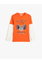 T-Shirt Long Sleeve Crew Neck Basketball Printed Color Block Cotton