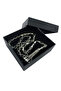 Silver Color Enamel Embroidered Prayer Beads, Quadruple Drop Model Metal Tassel Prayer Beads with Gift Box. - 3