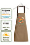 Kitchen Apron Set of 2 Stain-Resistant Water-Repellent Fabric Arrangement Chef Floral Patterned Double Apron - 4