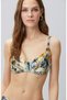 Sarı Yeşil Desenli Bikini Üstü - 2