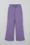 Girl's Pants Set with Letter & Heart Embroidery and Bow Accessory, Ages 4-8, Lilac - 5