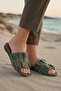 Green Light Suede Women's Flat Slippers 01Wn1908 - 2