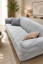 3 3 1 1 Stretch Elastic Flexible Washable Cotton, Jacquard Sofa Cover Set Sofa Cover (CREAM) - 2