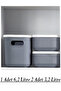 Gray Storage Set of 3 1 Piece 6.2 Lt 2 Pieces 3.2 Lt Closet Organizer Box Organizer with Lid - 3