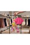 Girl's Padded Blazer Jacket Colorful Patterned Wide Leg Trousers 2-Piece Set - 8