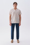 Men's Indigo Straight Fit Linen Trousers