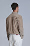 Water Men's Basic Shirt Slim Fit Beige - 6