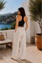 Women's Linen Trousers with Elastic Waist and Loose Fit - 7