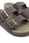 Agila Women's Slippers Chocolate Brown Stitched Daily Wear Double Buckle Orthopedic Sole - 2