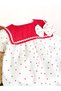 Red Collar Heart White Short Sleeve Girls Dress Muslin Bow Vintage Sailor Collar Birthday 2-8 Years - 3