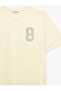 Cotton Comfortable Fit Stone Detailed Crew Neck Short Sleeve T-Shirt - 6