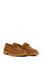 Women's Tan Beaded Suede Leather Loafer 26Pfd510710 - 2