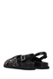 Women's Black Ankle Buckle Stone Sandals 26Sfd442814 - 6