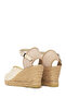 Women's Cream Ankle Buckle Wedge Heeled Espadrille 26Pfd20636F - 7