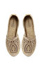 Women's Light Beige Suede Leather Espadrille 26Pfd205110 - 5