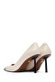 Women's Cream Thin Heeled Genuine Leather Stiletto,High Heel Shoes 25Afd100918 - 7