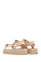 Women's Beige Strappy Thick-Soled Jelly Sandals 26Sfe4750Pv - 7