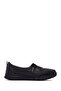 Women's Black Stone Detailed Leather Comfort Shoes 25Afd500918