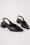 Ba04598 Black D Women's Gold Buckle Casual Evening Dress 3 cm Short Heeled Shoes - 36 - 4