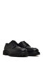Men's Black Lace-Up Thick Soled Leather Casual Shoes 25Wfd740518 - 3