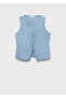 Denim Vest with Buttons - 3