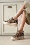 Women's 8cm hidden heel leopard sneakers tr04ms01e