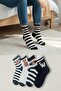 4 Pairs of Unisex Cotton College Socks – Men's and Women's Patterned Socks - 2