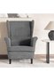 Regency Wing Accent Chair - Dark Grey - 2