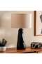 Bravado E27 Polyresin Table Lamp Dia 30x51cm - Black
