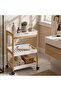 Zeller 3 Tier Side Trolley With Tray 46x35x74.5cm-natural/white - 2