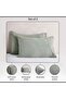 Feather Soft Muslin 2-piece Pillow Case Set 50x75cm - Celdon Green - 4