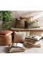 Atlas Wool Embroidered Down Alternative Filled Cushion 50x50cm - Natural - 6