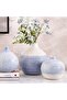 Marilyn Ceramic Vase 17x17x15cm- Blue - 3