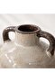 Zanzibar Terracotta Highgloss Vase With Handle 22.86x22.86x29.21cm - Grey - 2
