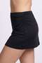 Women's Black High Waist Skirted Slip Bikini Bottom - 5
