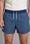 Lace-Up Waist Plaid Navy Blue Swim Shorts I3378Ax26Hs - 4