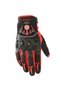 Motorcycle Gloves Carbon Protected Leather and Cordura Fabric Certified Motor Gloves Red