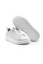 White 100% Genuine Leather Men's Sports Sneaker with Orthopedic Sole Vt27 - 3