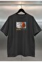 Statue Digital Print Black and White Oversize Unisex T-Shirt