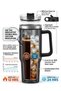 Autoysur 40oz Insulated Travel Mug Tumbler with Handle and Lid and Straw Stainless Steel Cup - 2