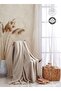 Soft Brown 4 Layer Muslin 100% Pure Cotton Pique - Bedspread - Tv Blanket - 2