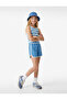 Color-Blocked Crew Neck Cotton Striped Tank Top and Shorts Set - 3
