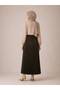 Women's Hijab Leather Look Pleated Skirt - 5